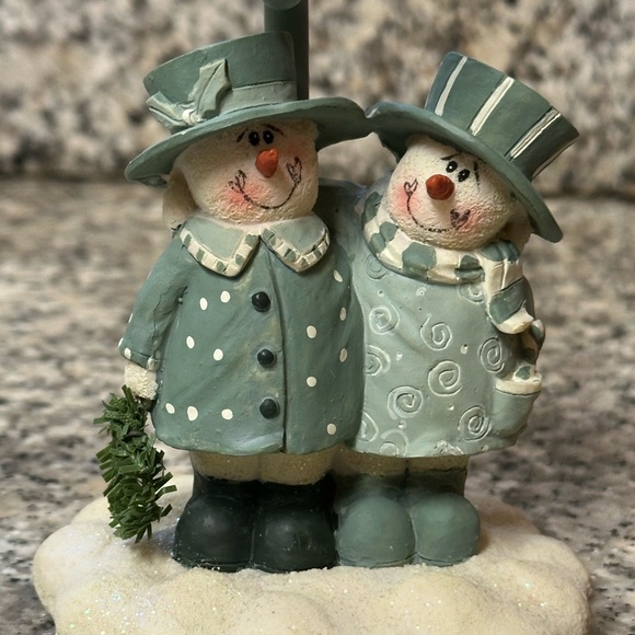 Crazy Mountain Snowman Tea Light Candle Holder - Green - Picture 14 of 15